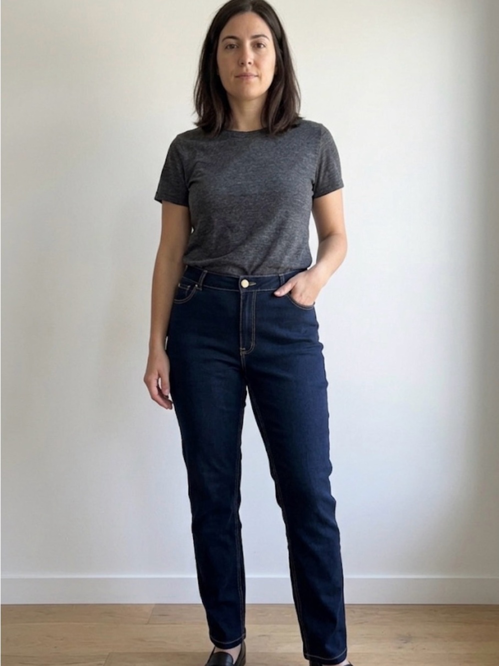 Makers of True Originals High-Rise Straight Leg Women's Jeans in Dark Indigo